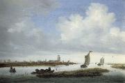RUYSDAEL, Salomon van view of deventer seen from the north west USA oil painting artist